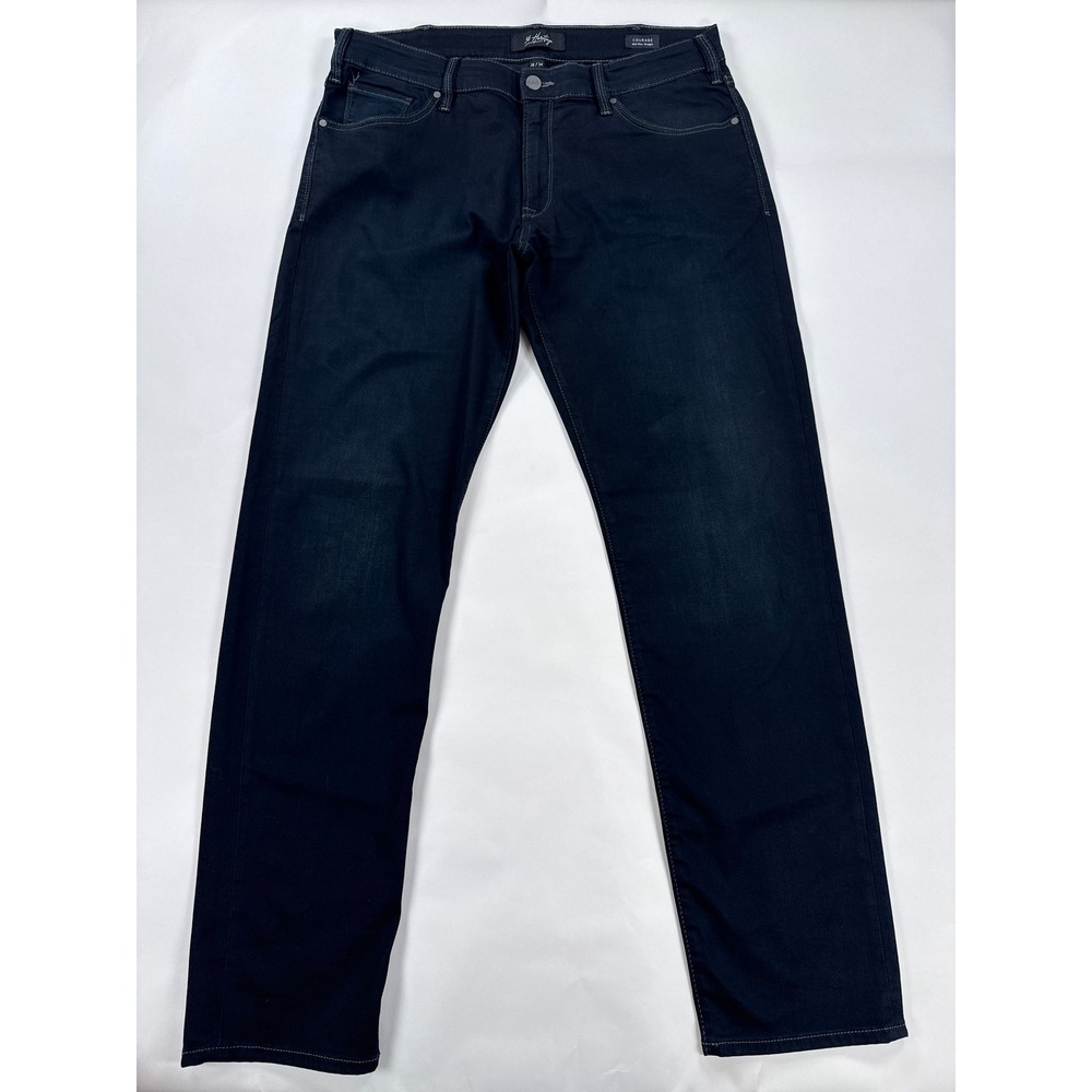 34 Heritage Mens Jeans 38x34 Dark Indigo Courage Mid-Rise Straight Leg Casual